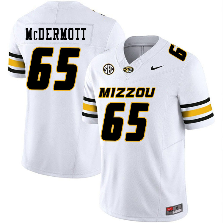 Men #65 Henry McDermott Missouri Tigers College Football Jerseys Stitched-White